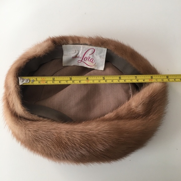 Vintage Fur Hat Designed by Lora Tones of Soft Brown